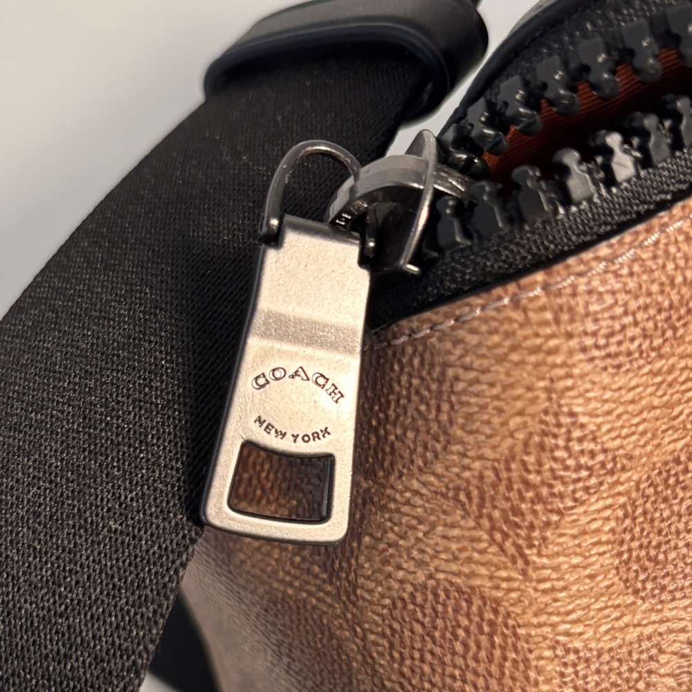 Coach Racer Belt Bag in Signature Canvas and Leather - Picture 9 of 9